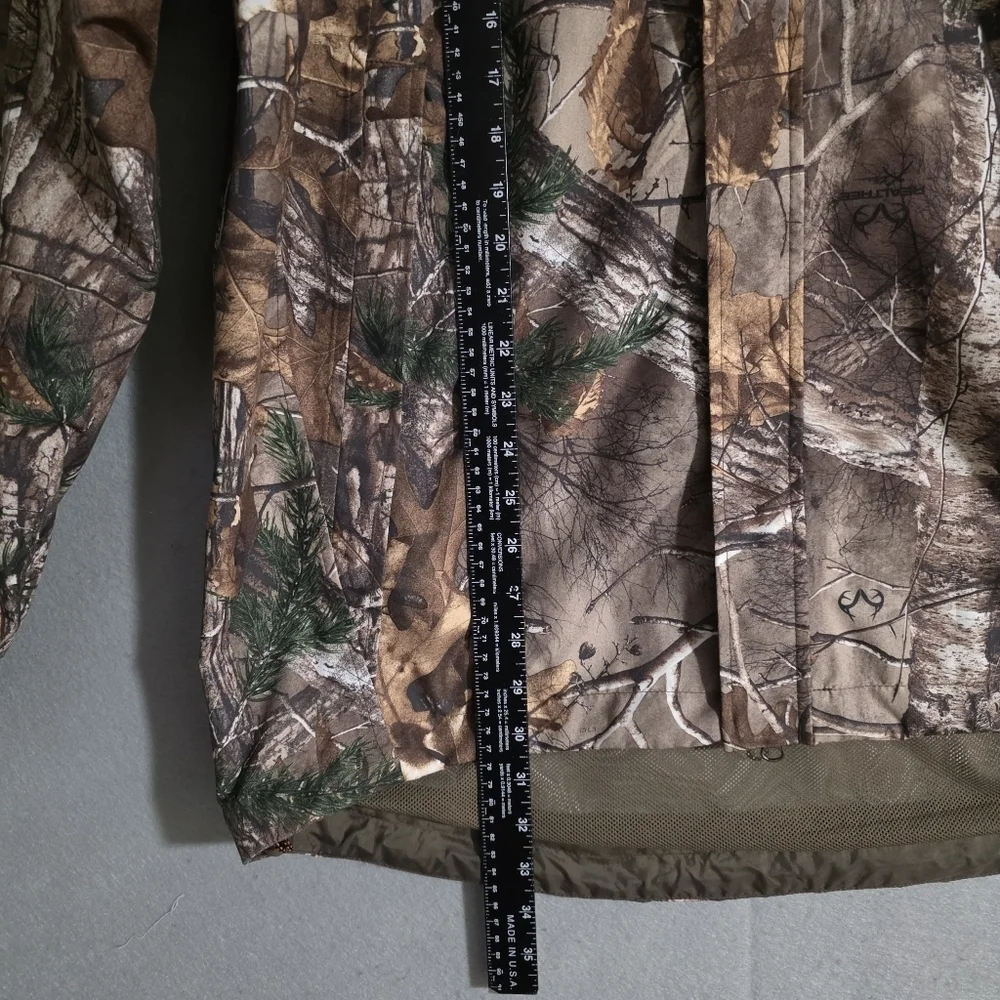 NWT Field & Stream Mens RealTree Hydroproof Camo Rain Jacket Size Medium